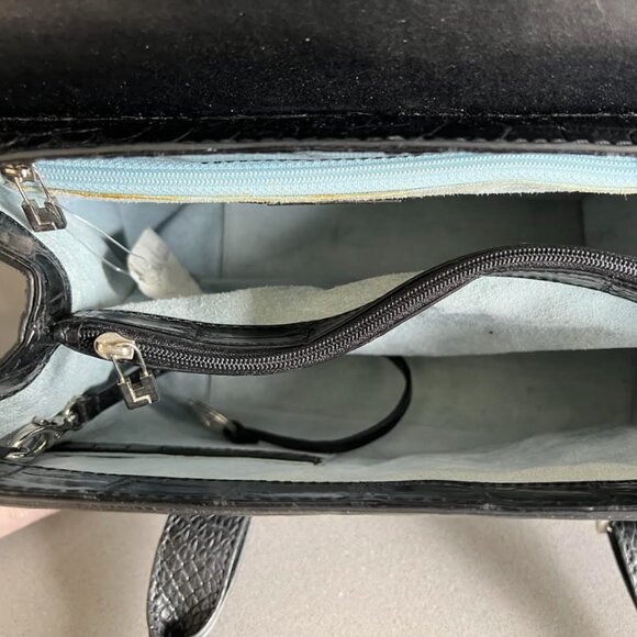 $7.5K LAMBERTSON TRUEX BLACK CROCODILE PURSE BAG *TIFFANY & CO* - Picture 10 of 12